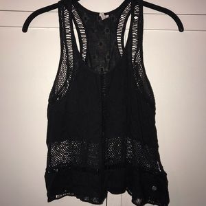 Black Cut-Out Designed Top